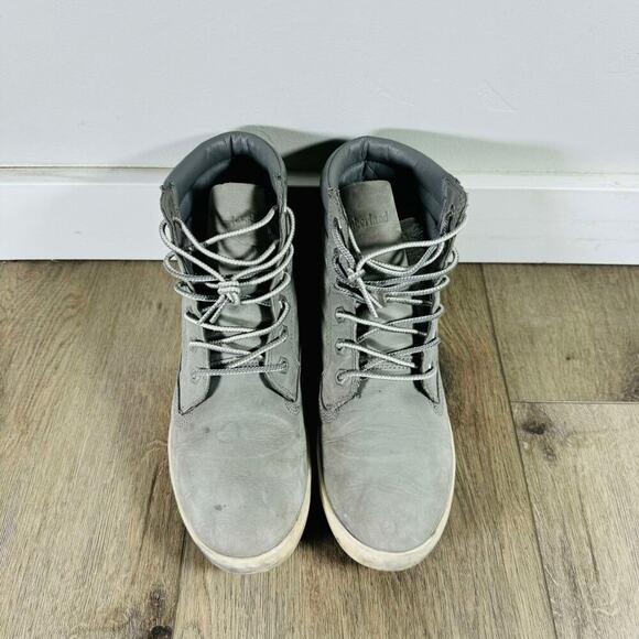 Timberland Dausette Women’s 8.5 Gray Nubuck High Sneaker Boot Ortholite A1H26 - Picture 8 of 9